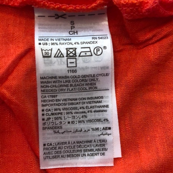 Old Navy V-neck Short Sleeve Top Orange Small - Picture 8 of 11